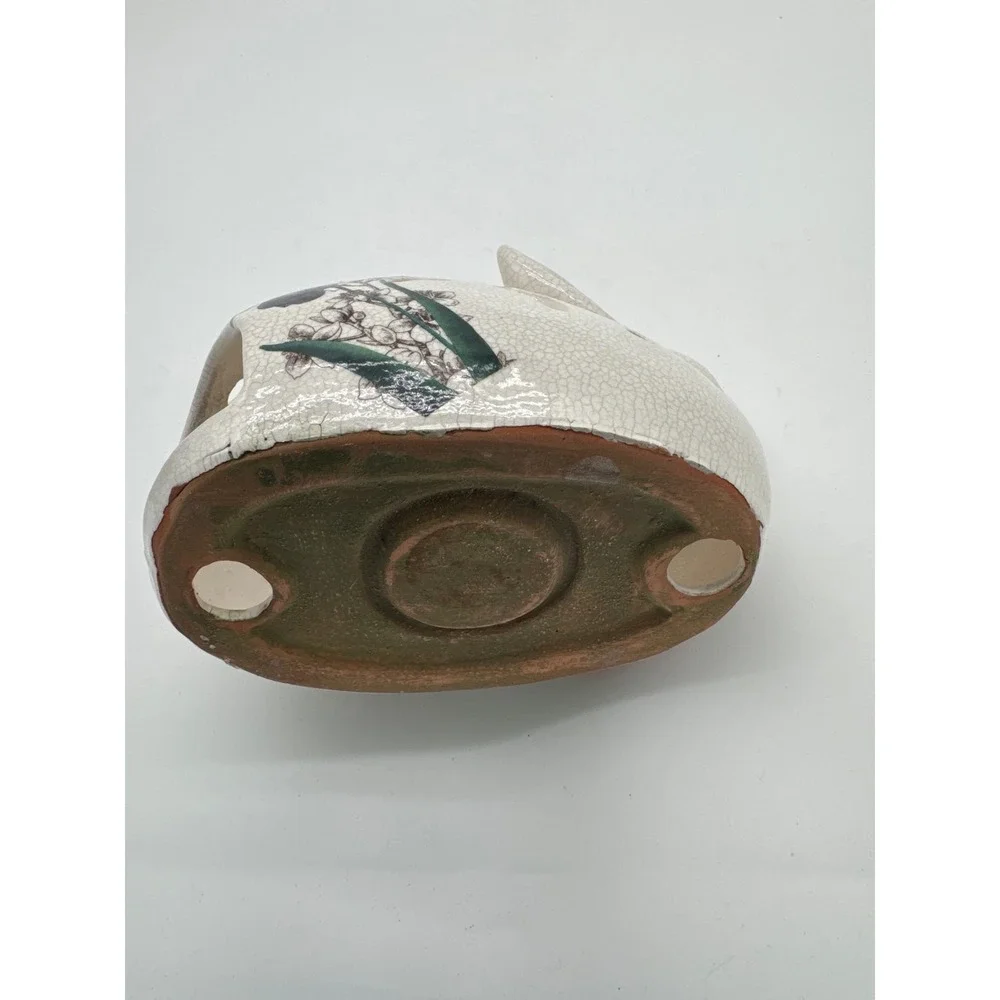 Pier 1 Bunny Rabbit Ceramic Tealight Candle‎ Holder Decor Spring Summer Flowers